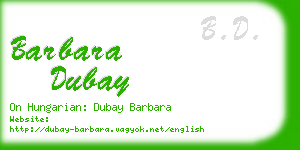 barbara dubay business card